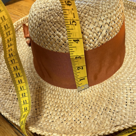 Street Smart by Bernard straw hat with rust color grosgrain ribbon band. - Picture 9 of 12